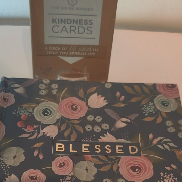 Writing Journal & Kindnes Cards, 'BLESSED' embossed in Gold & a Floral Motif. - Picture 3 of 3